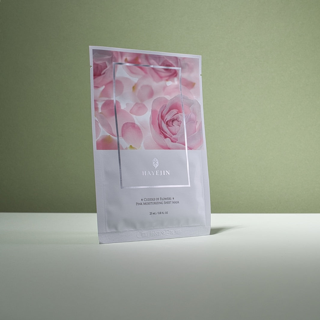 Hydratačná pleťová plátienková maska s damašskou ružou