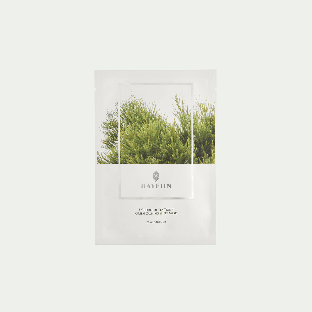 Upokojujúca pleťová plátienková maska ​​s výťažkami z Tea Tree